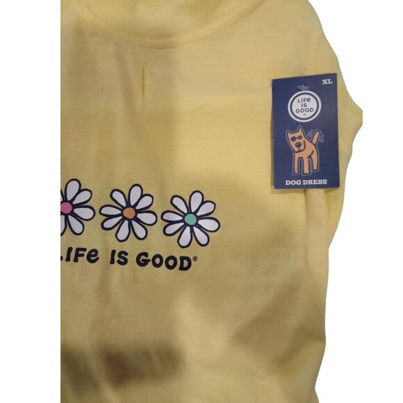 NWT Life Is Good Dog Dress New Yellow Flower Size XL - Picture 3 of 4